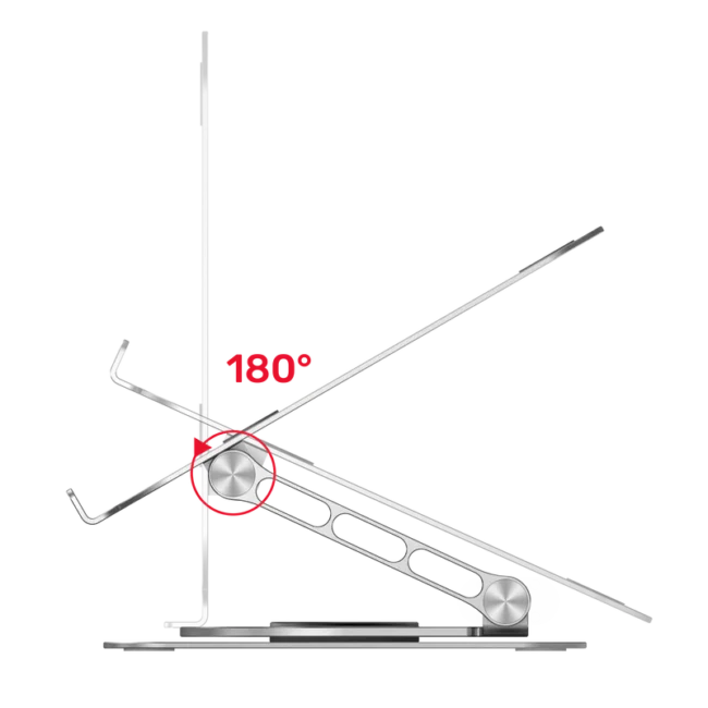 Unitek Adjustable Laptop Stand with 360° Rotating Base - Image 3