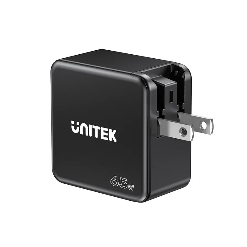 Unitek 65W GaN Wall Charger with US/UK/EU Plugs, Black - Image 3