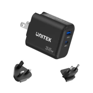 Unitek 35W GaN Wall Charger with US/EU/UK Plugs