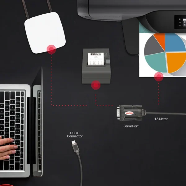 Unitek USB-C to Serial RS232 Cable - Image 5