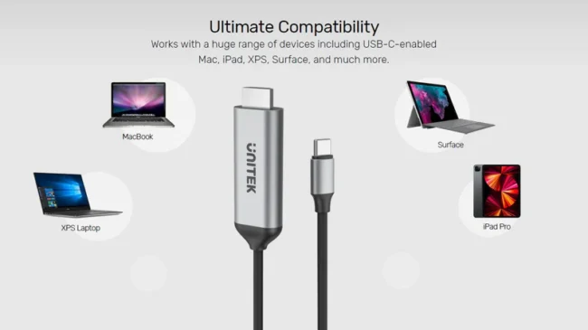 Unitek USB-C to HDMI 4K Cable 1.8M - Image 4