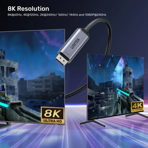 Unitek 8K USB-C to DisplayPort Bidirectional Cable - Image 4