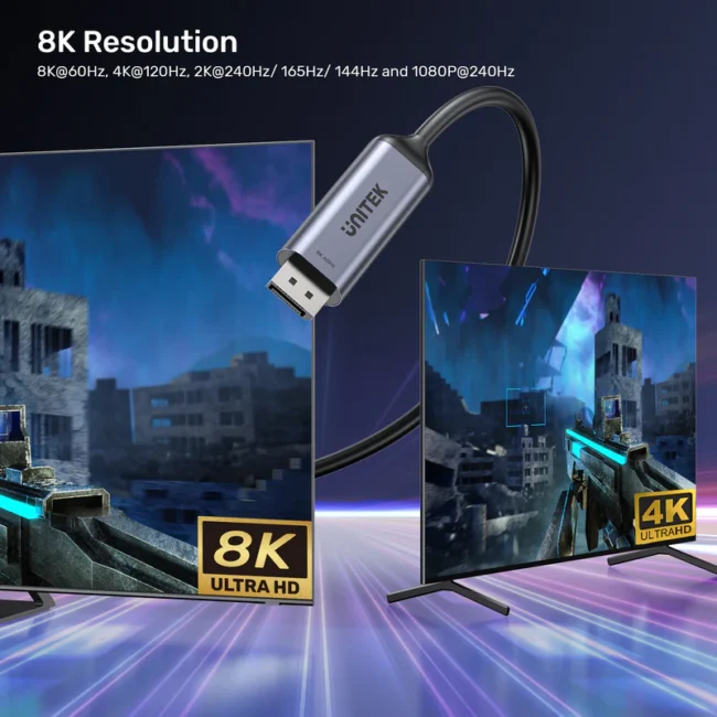 Unitek 8K USB-C to DisplayPort Bidirectional Cable - Image 4