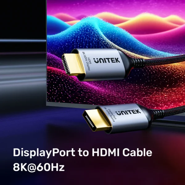 Unitek DisplayPort 1.4 to HDMI 8K Cable 1.8M - Image 4
