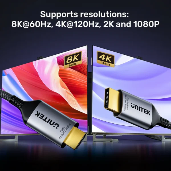 Unitek DisplayPort 1.4 to HDMI 8K Cable 1.8M - Image 6