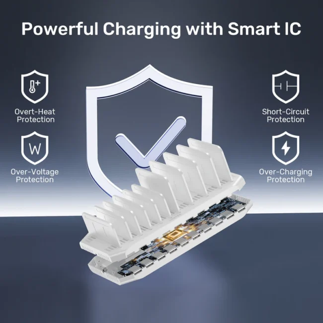 Unitek 60W 10 Port USB Charging Station - Image 6