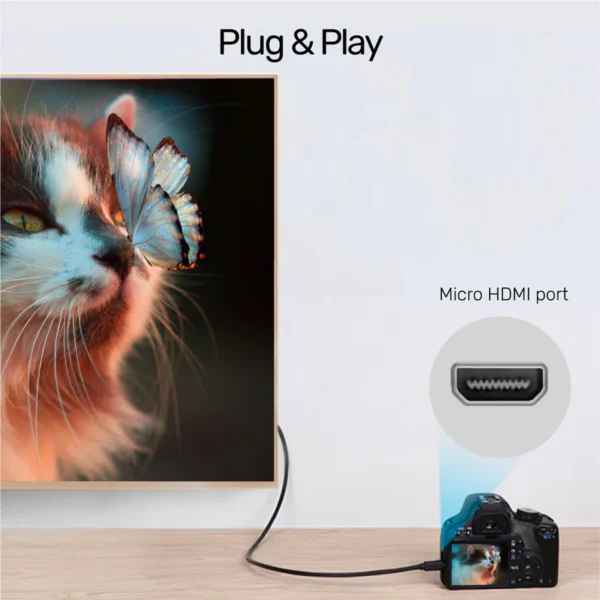 Unitek 4K 60Hz High Speed Micro HDMI to HDMI Cable 2M - Image 9
