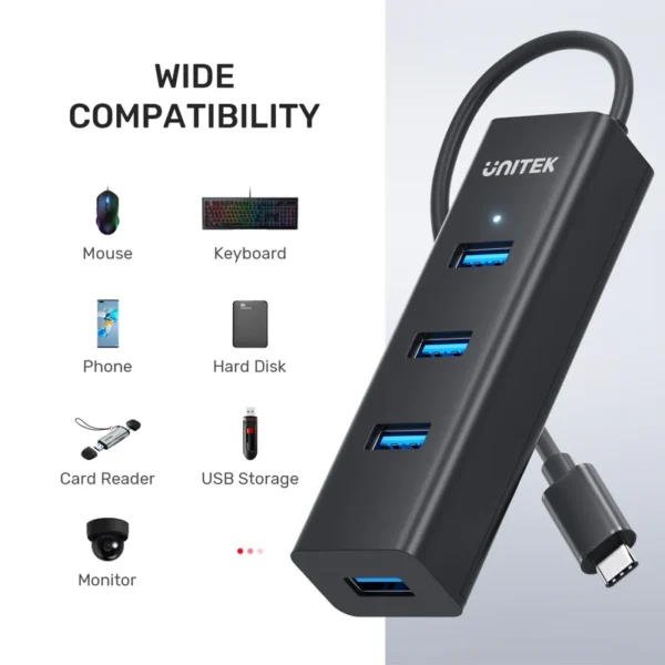 Unitek 4 Ports USB-C 5Gbps Hub - Image 5