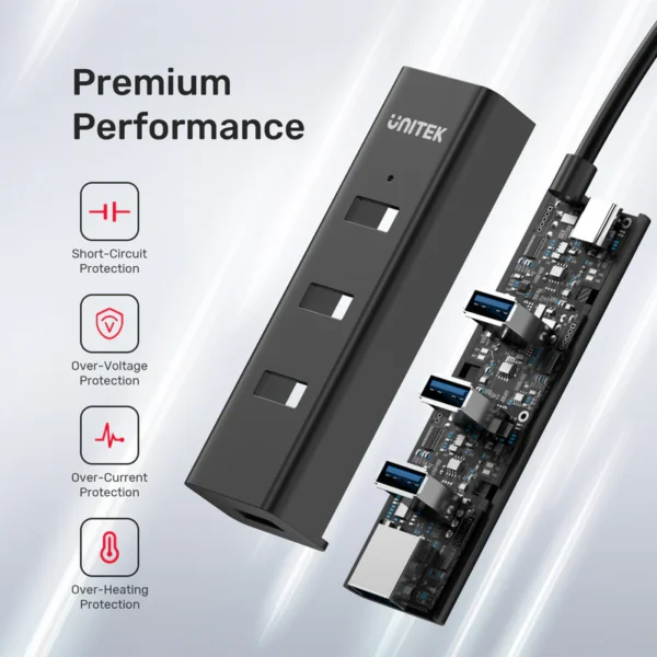Unitek 4 Ports USB-C 5Gbps Hub - Image 8