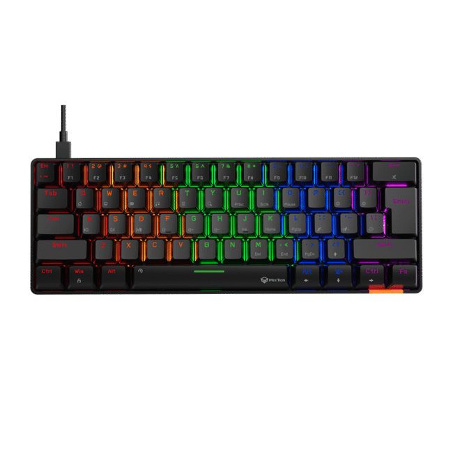 Meetion Mechanical Keyboard Rainbow MT-MK005 with Type C- Mini - Black