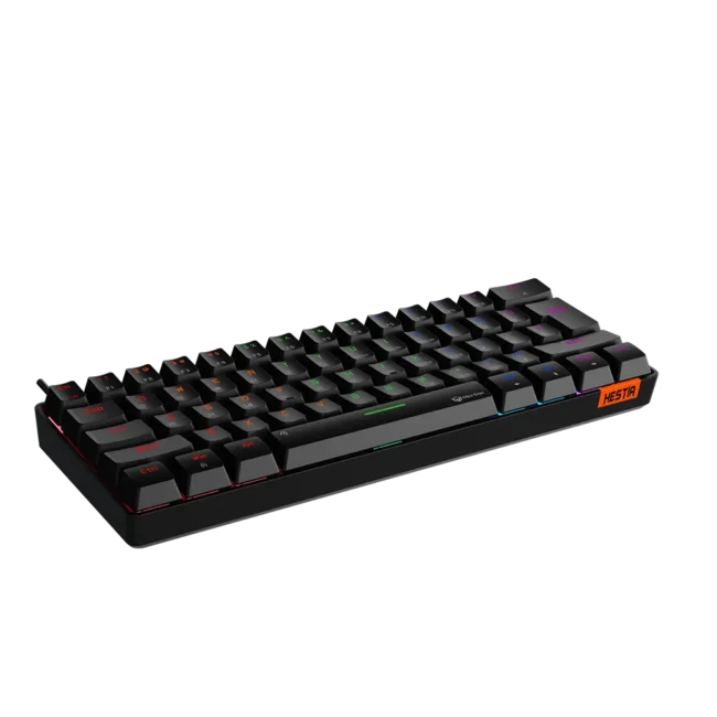 Meetion Mechanical Keyboard Rainbow MT-MK005 with Type C- Mini - Black - Image 2