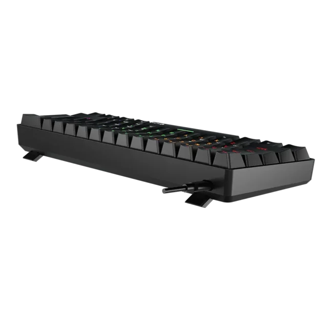 Meetion Mechanical Keyboard Rainbow MT-MK005 with Type C- Mini - Black - Image 3