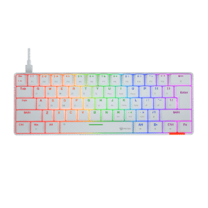 Meetion Mechanical Keyboard Rainbow MT-MK005 with Type C- Mini - White