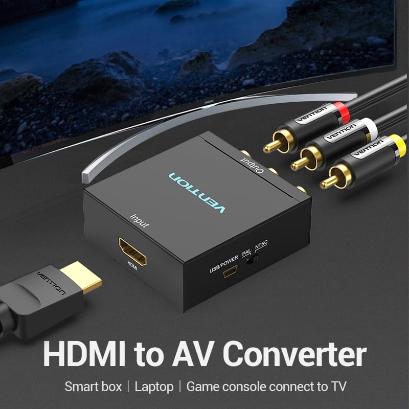 Vention HDMI to RCA Converter Black Metal Type - Image 2