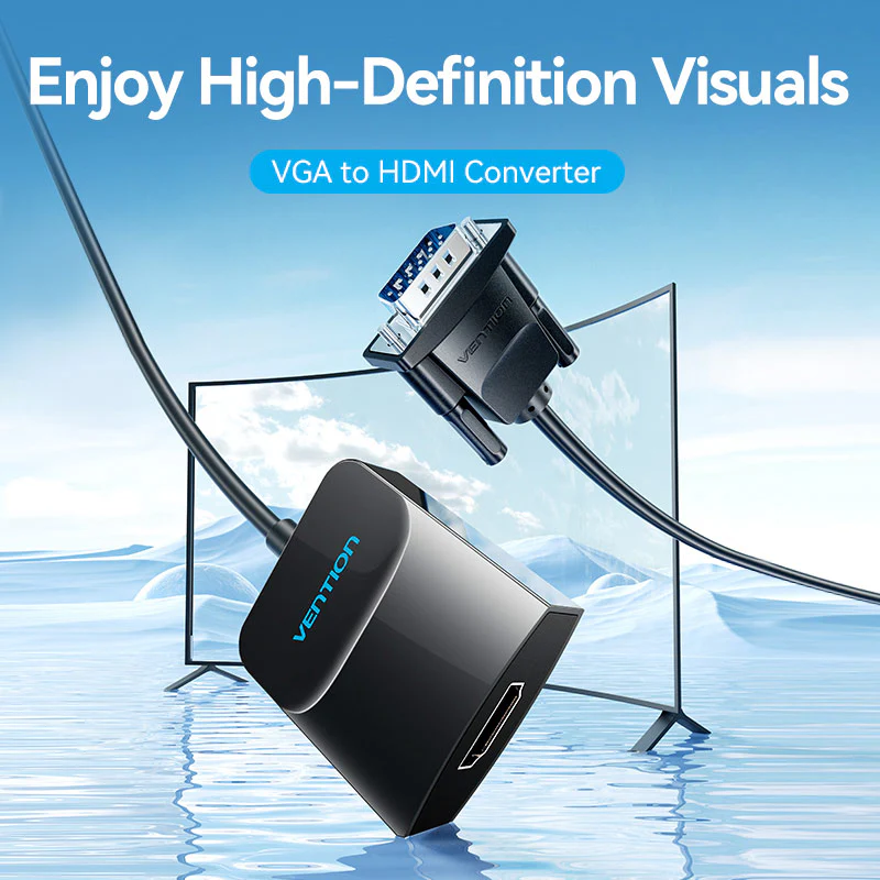 Vention VGA to HDMI Converter with Power & Audio 1M - Image 2
