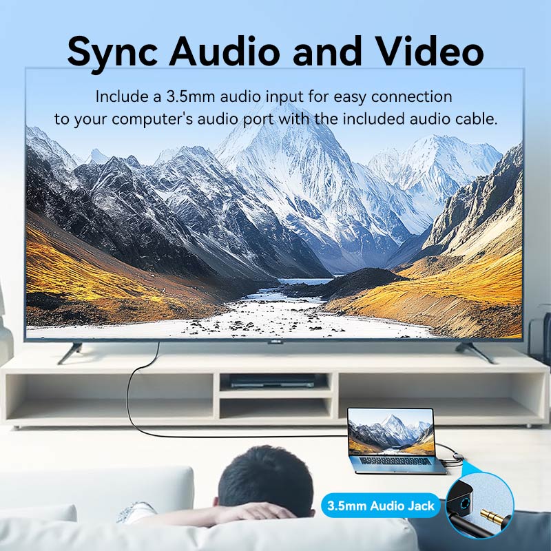 Vention VGA to HDMI Converter with Power & Audio 1M - Image 5