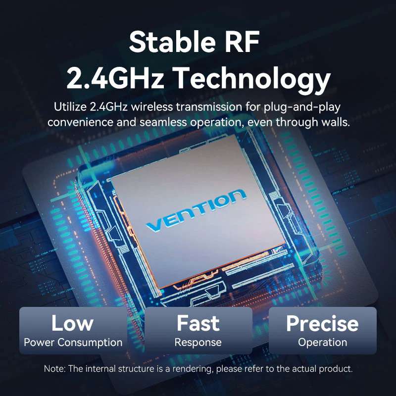 Vention Wireless PowerPoint Presentation Clicker – Gray - Image 6