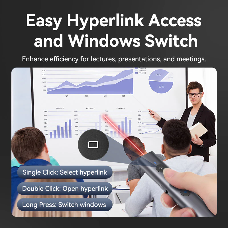 Vention Wireless PowerPoint Presentation Clicker – Gray - Image 7