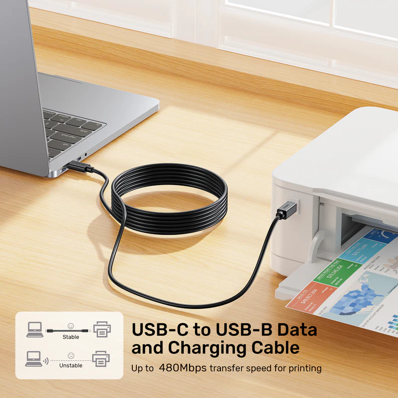 Unitek USB-C to USB-B Data and Charging Cable - Image 7