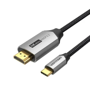 Vention Cotton Braided USB-C to HDMI Cable Black Aluminum Alloy Type