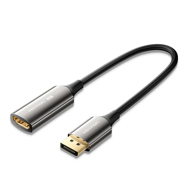 Vention Cotton Braided DP Male to HDMI Female 8K Converter