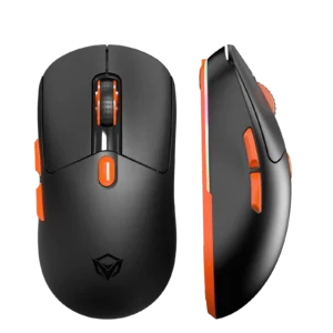 Meetion GW24 Wireless Tri-Mode Mouse (2.4G wireless, Bluetooth, and wired) - Black