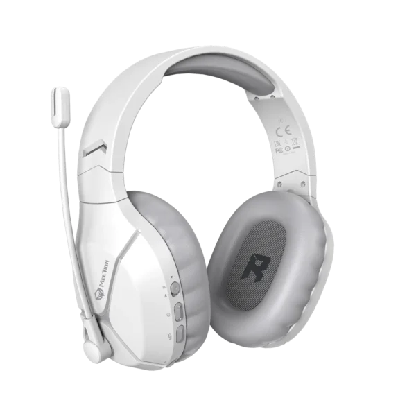 Meetion BTH011 Wireless Tri-Mode Headset Leather Form White - Image 2