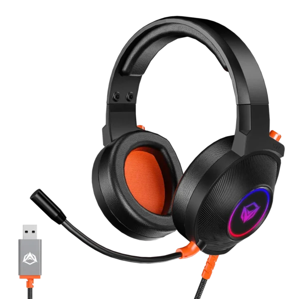 Meetion Hp012 Virtual 7.1 Surround Sound Gaming Headset with Noise-Cancelling Black