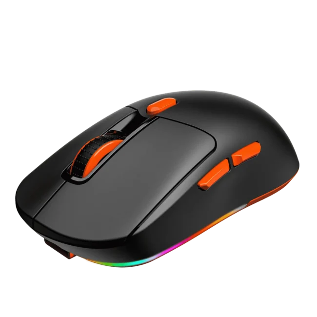 Meetion GW38 Wireless Tri-Mode Mouse with Magnetic Charging Dock (2.4G wireless, Bluetooth, and wired) - Black - Image 2