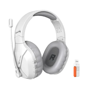 Meetion BTH011 Wireless Tri-Mode Headset Leather Form White