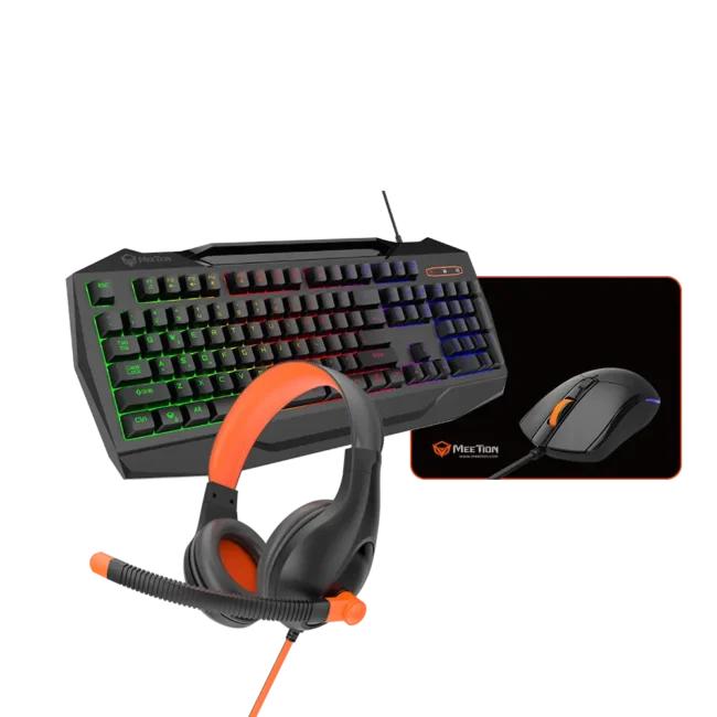 Meetion 4 in 1 PC Gaming Kit C490 Mouse, Headset & Mousepad