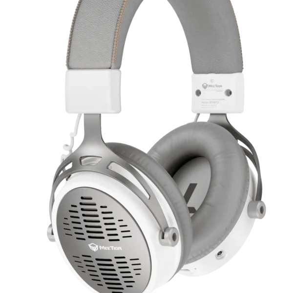Meetion BTH013 50MM Wireless Surround Sound Gaming Headset Tri-Mode Leather Form White - Image 2