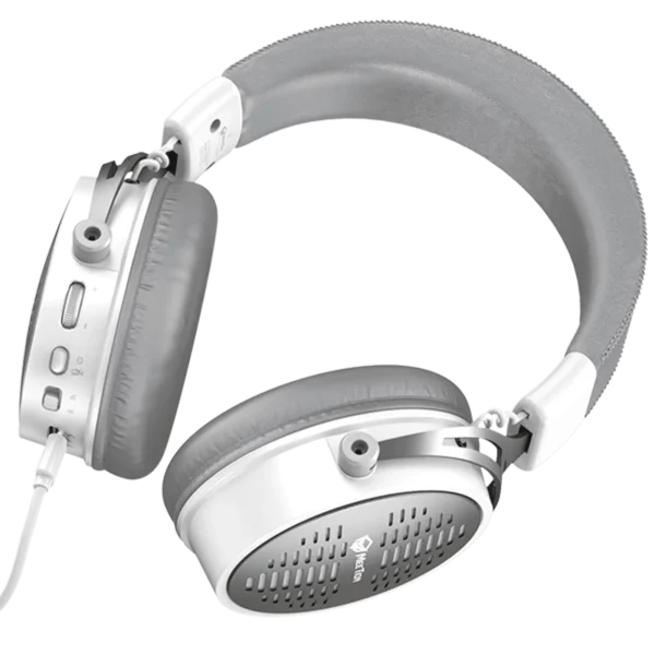 Meetion BTH013 50MM Wireless Surround Sound Gaming Headset Tri-Mode Leather Form White - Image 4