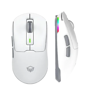 Meetion GW24 Wireless Tri-Mode Mouse (2.4G wireless, Bluetooth, and wired) - White