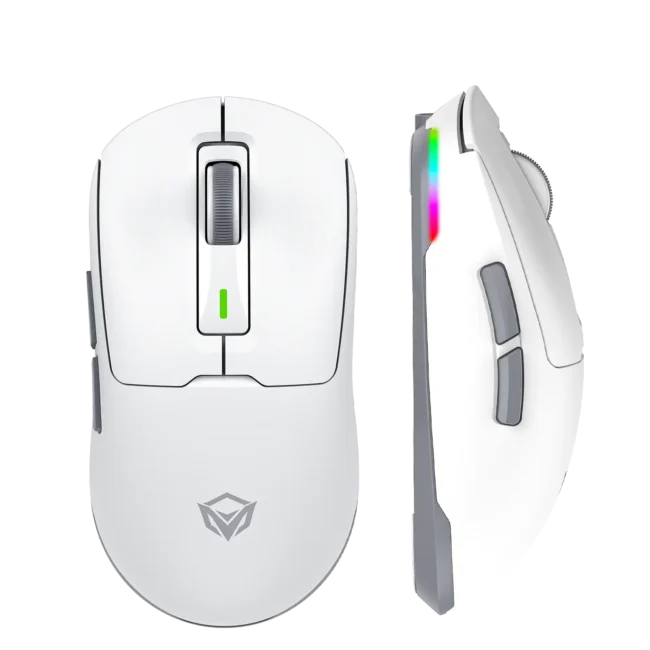 Meetion GW24 Wireless Tri-Mode Mouse (2.4G wireless, Bluetooth, and wired) - White