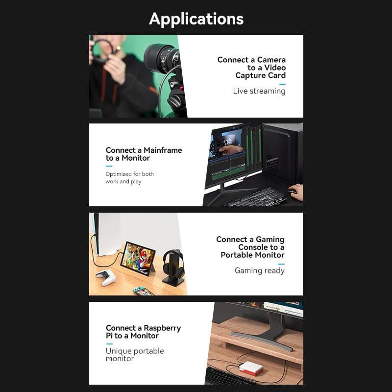 Vention Micro HDMI to HDMI Cable 4K 60Hz HD Cable - Image 5